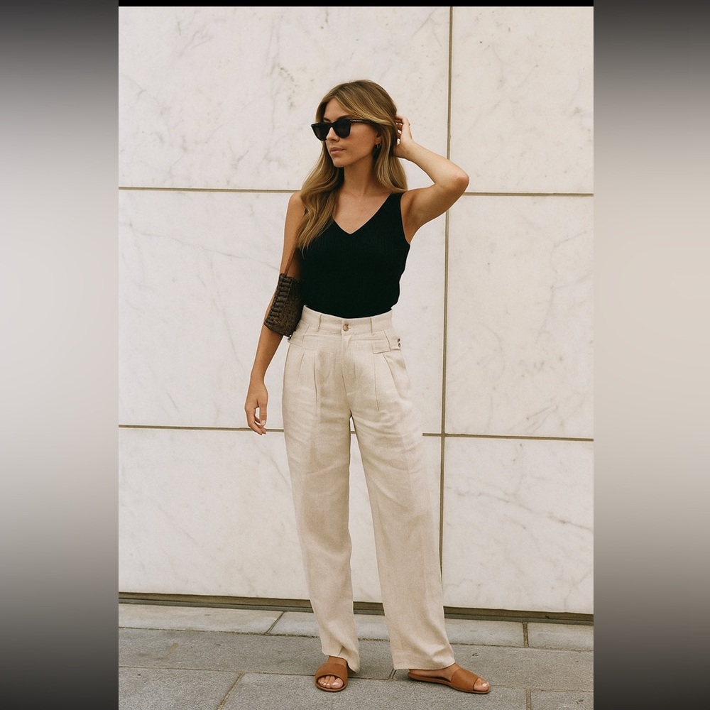 Forte High-rise Trouser Straight Leg Pants. Size: 34